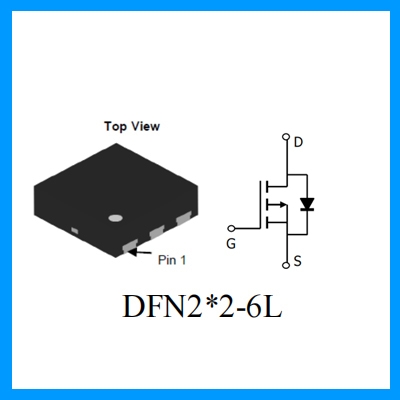 N-channel DFN2X2-6 encapsulated MOS tube