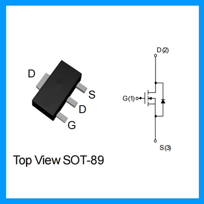 N-channel SOP89 encapsulated MOS tube