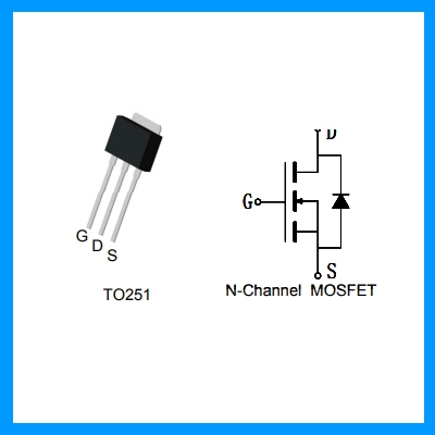 N-channel TO-251 packaged MOS tube