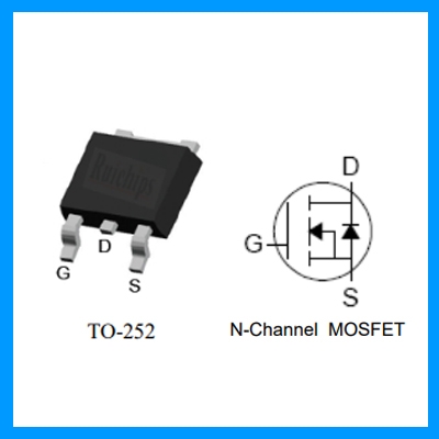 N-channel TO-252-3 packaged MOS tube